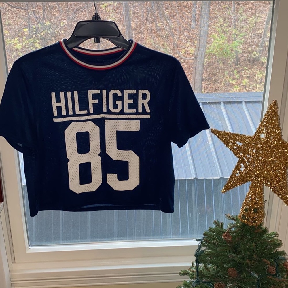 🔥🔥TOMMY HILFIGER CROPPED JERSEY TOP🔥🔥